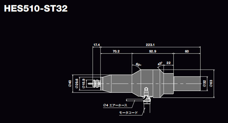 日本NAKANISHI<a href='/gaosuzhuzhou.htm' class='keys' title='点击查看关于高速主轴的相关信息' target='_blank'>高速主轴</a>HES510ST32喷丝板主轴增速刀柄_副本.jpg