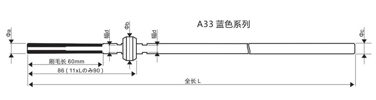 蓝色深孔研磨刷